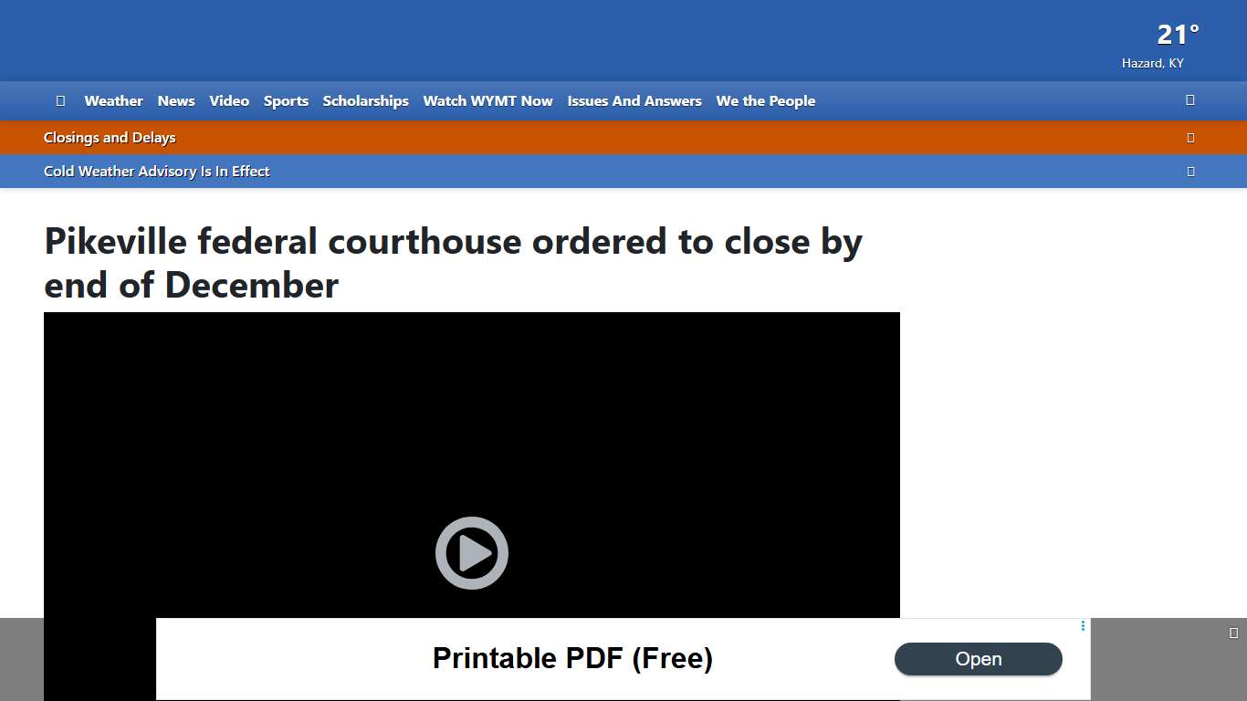 Pikeville federal courthouse ordered to close by end of December